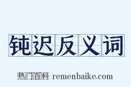 钝迟反义词是什么意思的图片